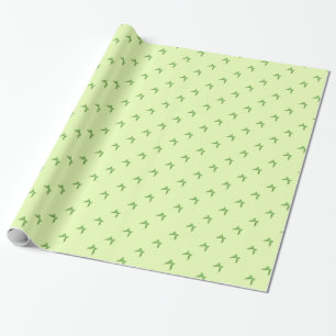 Green bow, light green background wrapping paper