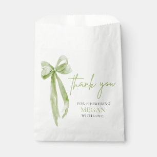 Green Bow She's Tying the Knot Bridal Shower Favour Bags