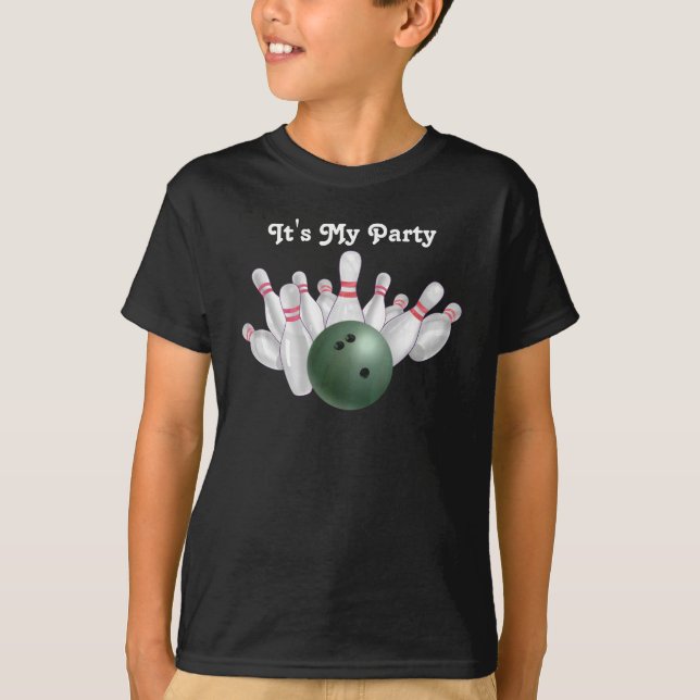 Green Bowling Party T-Shirt (Front)