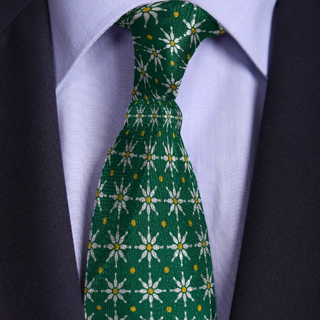 Green Bowling Pin Flower Pattern Tie (Creator Uploaded)