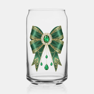 green bows  can glass