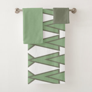 Green Bowties  Bath Towel Set