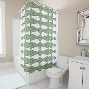 Green Bowties  Shower Curtain
