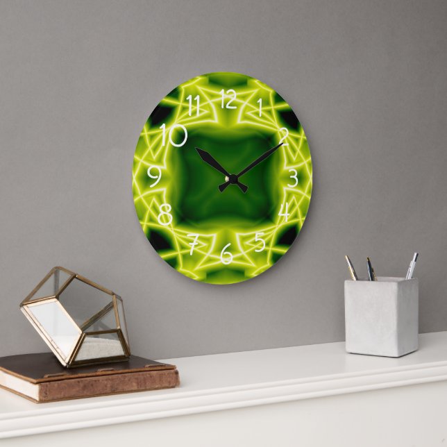 Green Boxes Large Clock (Office)