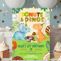 Green Boy Doughnuts & Dinos Dino Theme Birthday Pa