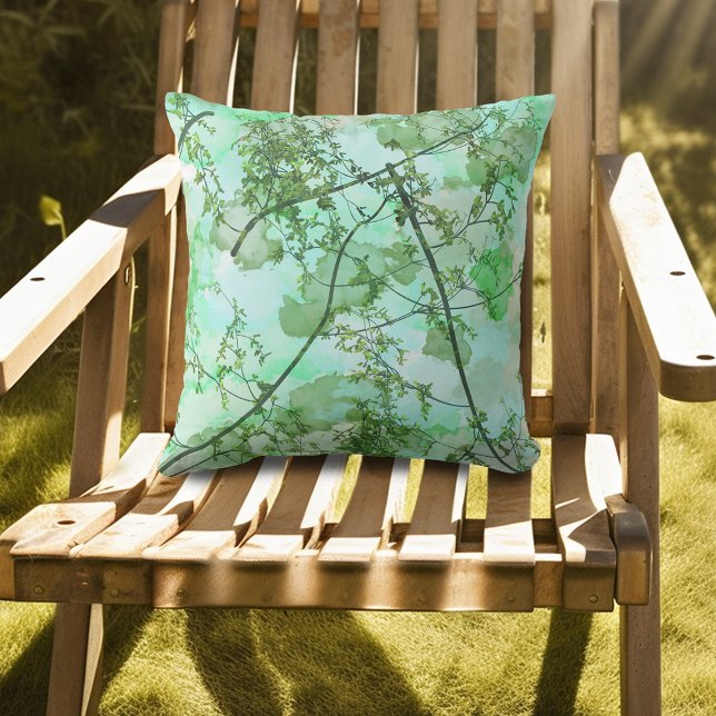 Green Branch Monogram Cushion (Creator Uploaded)