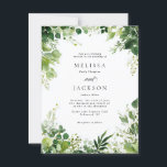 Green Branches Border Wedding Postcard<br><div class="desc">Green Branches Border Wedding Design -  Perfect for everyone who loves greenery for their wedding main theme</div>