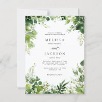 Green Branches Border Wedding
