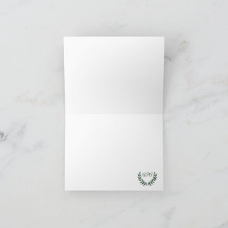 Green Branches Thank You Card