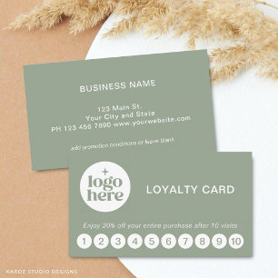 Green Branded Professional Discount Loyalty Card
