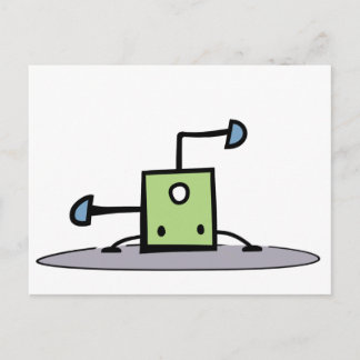 Green Breakdancing Thing Postcard