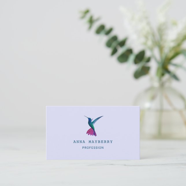 Green-breasted Mango Hummingbird Business Card (Standing Front)