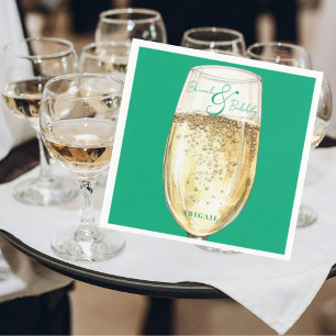 Green Bridal Brunch & Bubbly Shower Napkin
