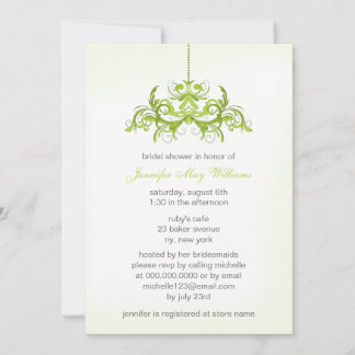 Green Bridal Shower Invitations