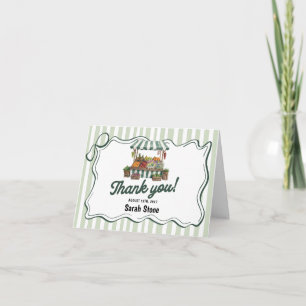 Green Bridal Shower Thank You Card