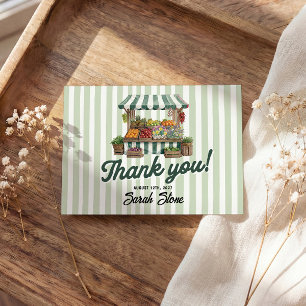 Green Bridal Shower Thank You Enclosure Card
