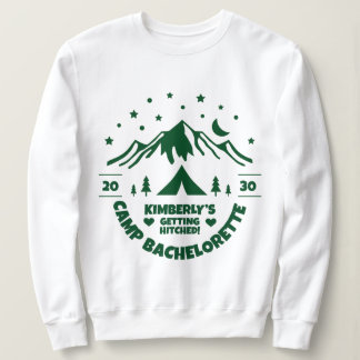 Green Bride Camp Bachelorette Party Sweatshirt