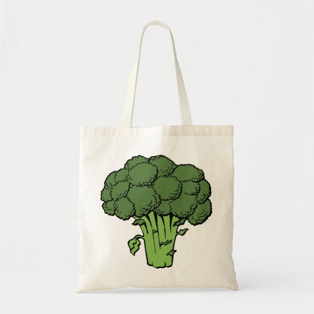 Green Broccoli Tote Bag (Front)
