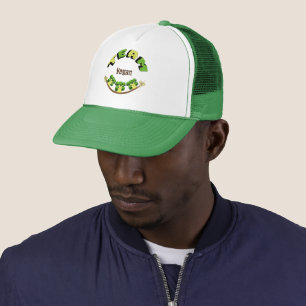 Green broccoli trucker hat