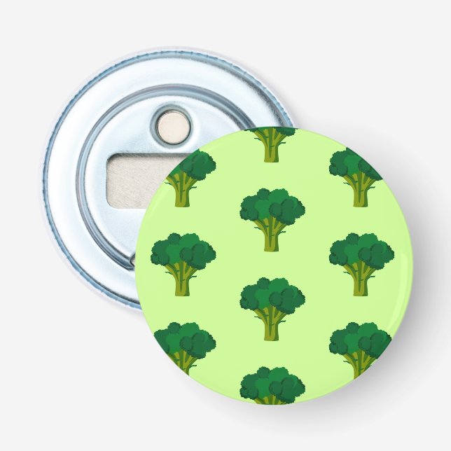 Green Broccoli Vegetable Healthy Eating Veggie Bottle Opener (Front)