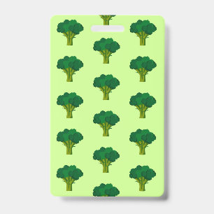 Green Broccoli Vegetable Healthy Eating Veggie ID Badge
