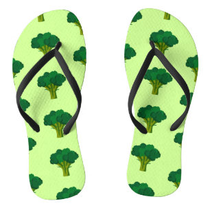 Green Broccoli Vegetable Healthy Eating Veggie Jandals