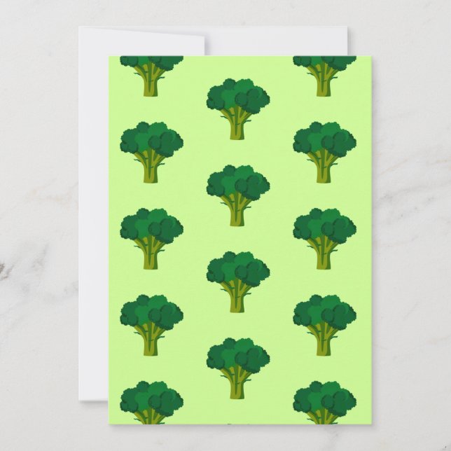 Green Broccoli Vegetable Healthy Eating Veggie Thank You Card (Front)