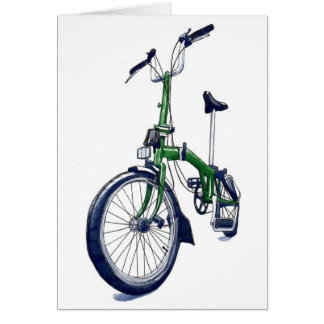 Green Brompton bicycle