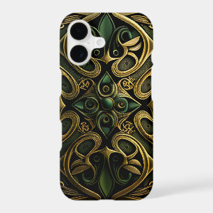 Green Bronze Ornamental Plaid Decoration Pattern