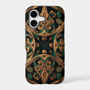 Green Bronze Ornamental Plaid Pattern Decoration