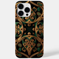 Green Bronze Ornamental Plaid Pattern Decoration