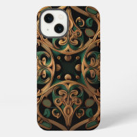 Green Bronze Ornamental Plaid Pattern Decoration
