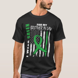 Green Brother In Law Kidney Disease Awareness USA  T-Shirt