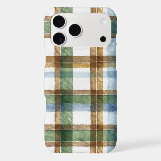 Green Brown Blue Plaid Stripes (Back)