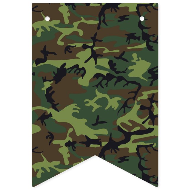 Green Brown Camouflage. Camo your Bunting (First Flag)