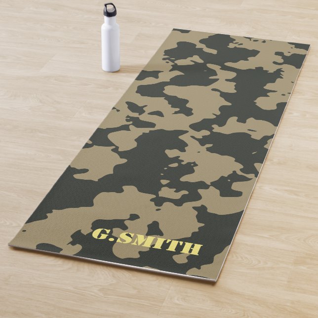 Green Brown Camouflage. Camo your Yoga Mat (In Situ)