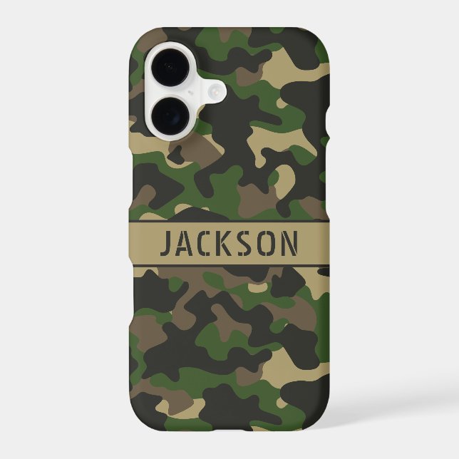 Green Brown Camouflage Personalised (Back)