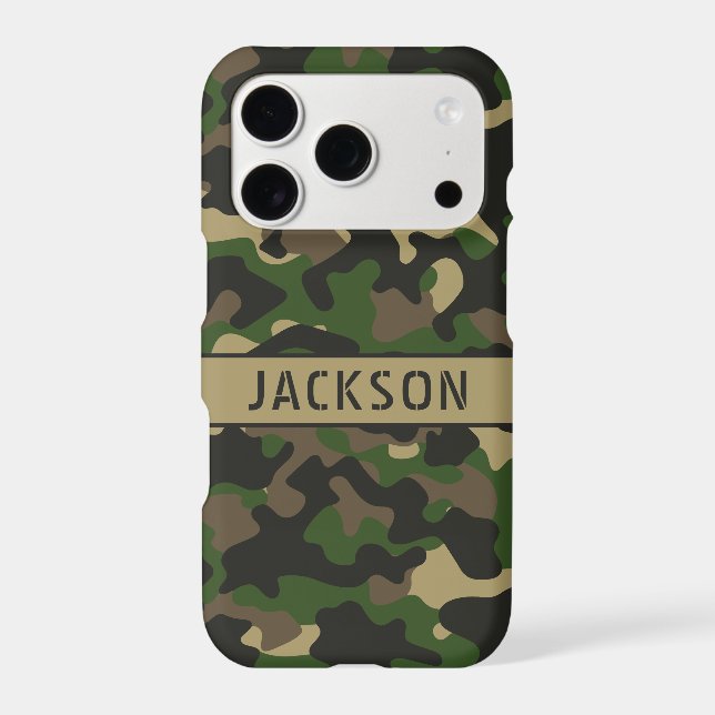 Green Brown Camouflage Personalised (Back)