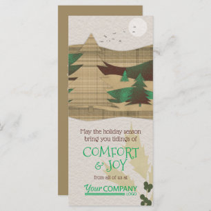 Green, Brown Company Christmas Holiday Cards