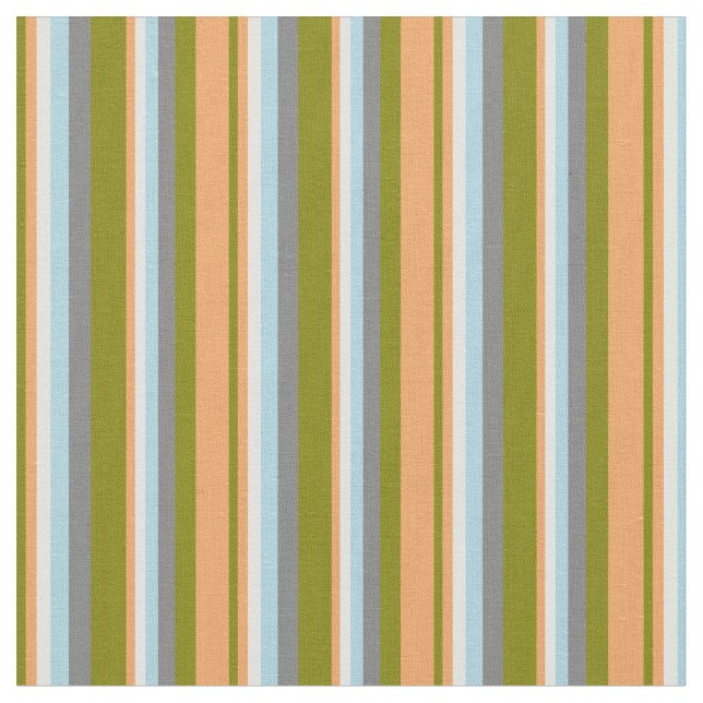 Green, Brown, Light Cyan, Light Blue, and Grey Fabric (Close Up)