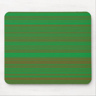 Green Brown Stripes Mouse Pad