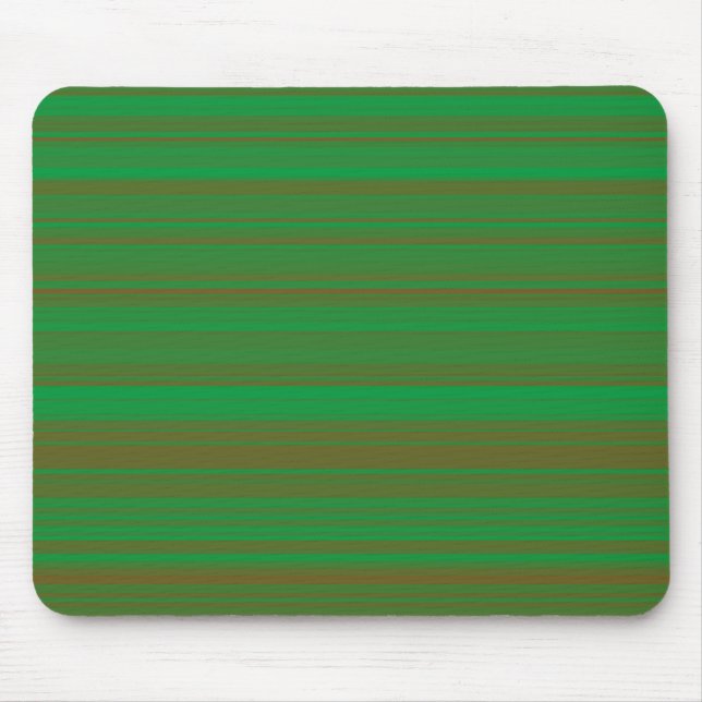 Green Brown Stripes Mouse Pad (Front)