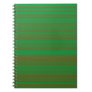 Green Brown Stripes Notebook