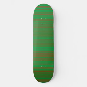 Green Brown Stripes Skateboard