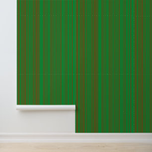 Green Brown Stripes Wallpaper