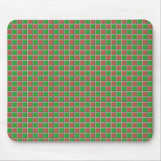 Green & Brown Tiles Mouse Pad