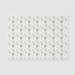 Green & Brown Yarn Chicken Patterned Tissue Paper