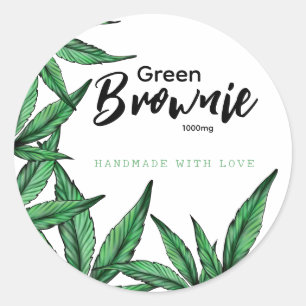 Green Brownie Edibles label
