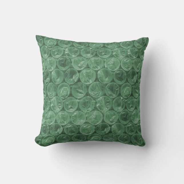Green bubble wrap pattern cushion (Front)