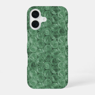 Green bubble wrap pattern iPhone 16 case